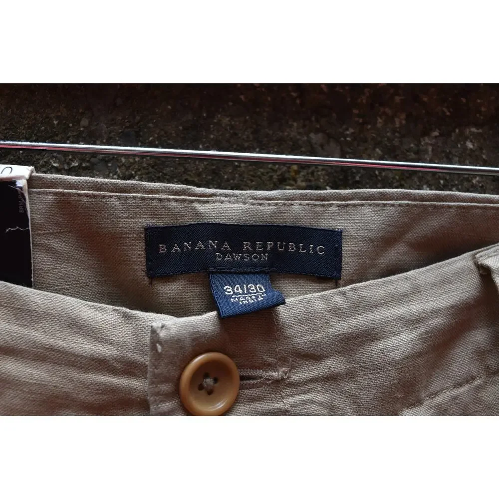 Banana Republic Dawson Flat Front Khaki Pants – 34x30 – NWT